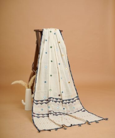 Shimmer Mirror Handwork Dupatta Kantha Embroidery